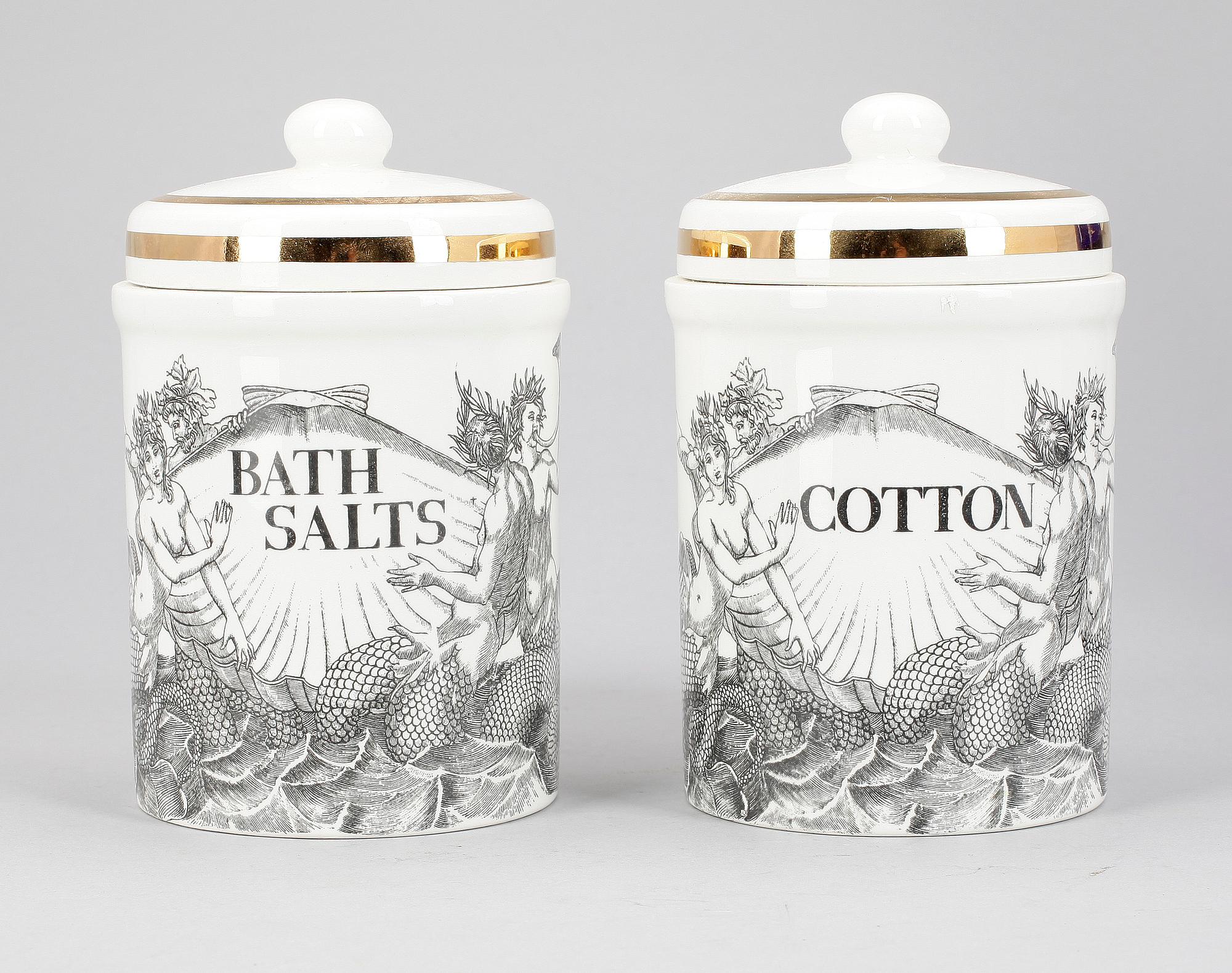 BURKAR, 2 st, Fornasetti, Italien, 1900/2000-tal.