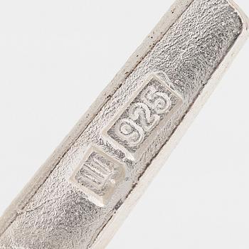 Lapponia, A sterling silver ring, a pair of earrings and a tie pin.