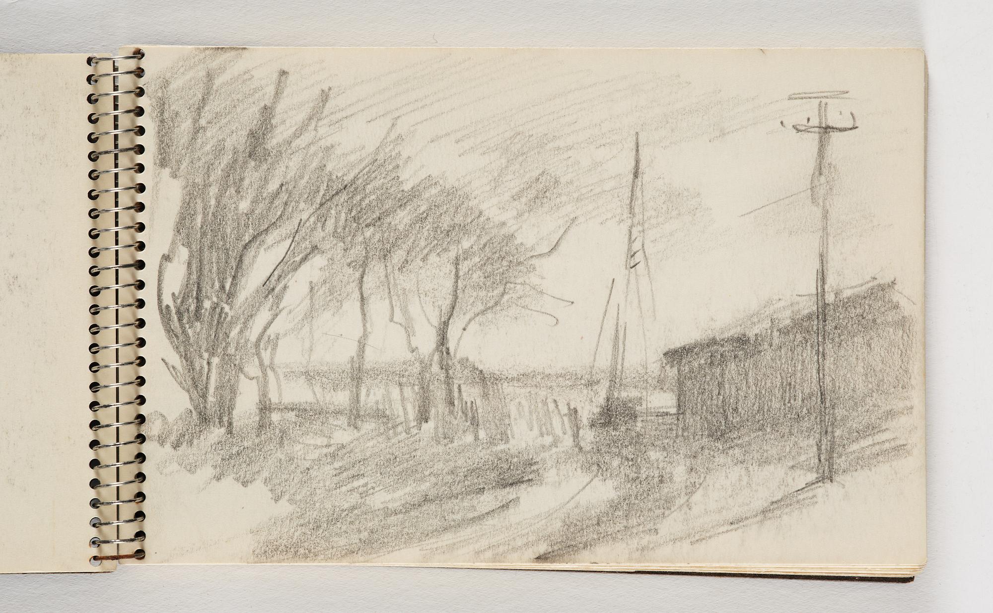 Lotte Laserstein, 10 små skissblock med teckningar.