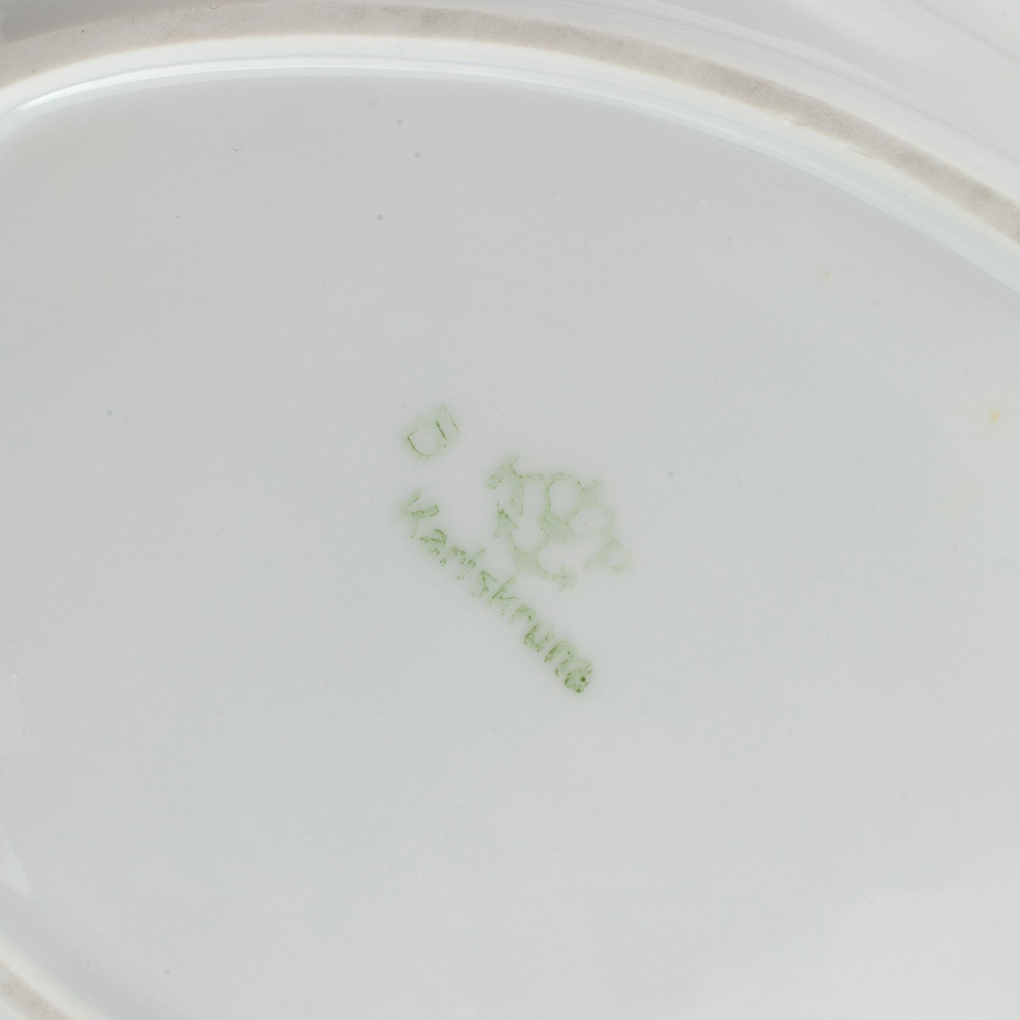 MATSERVIS, 50 delar, porslin, Karlskrona porslinsfabrik, 1920-/30-tal.