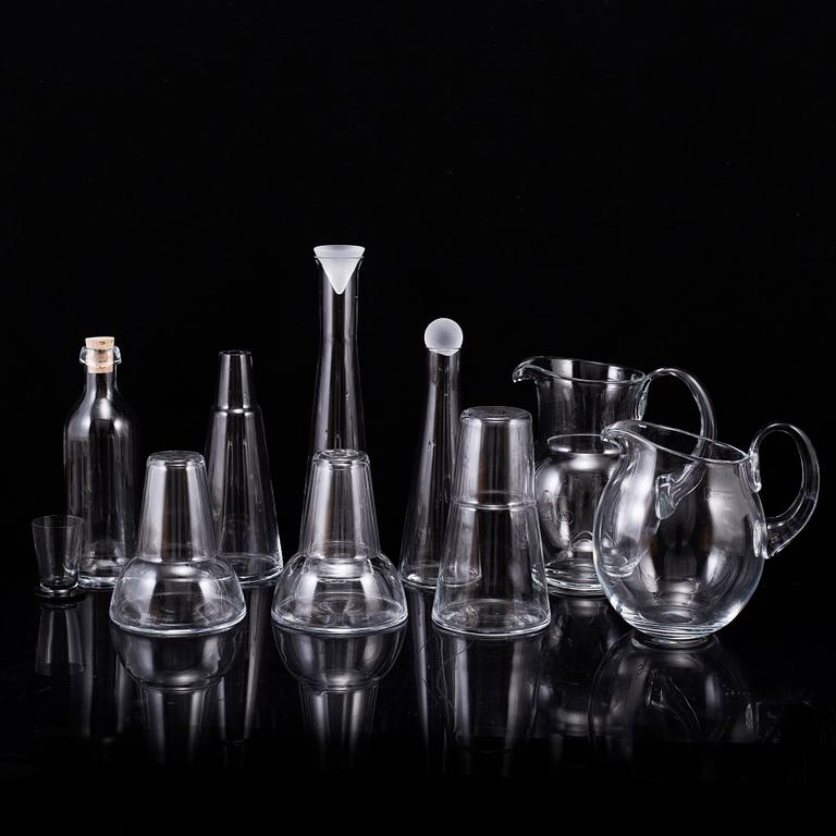 INGEGERD RÅMAN, 9 delar glas, Skruf.