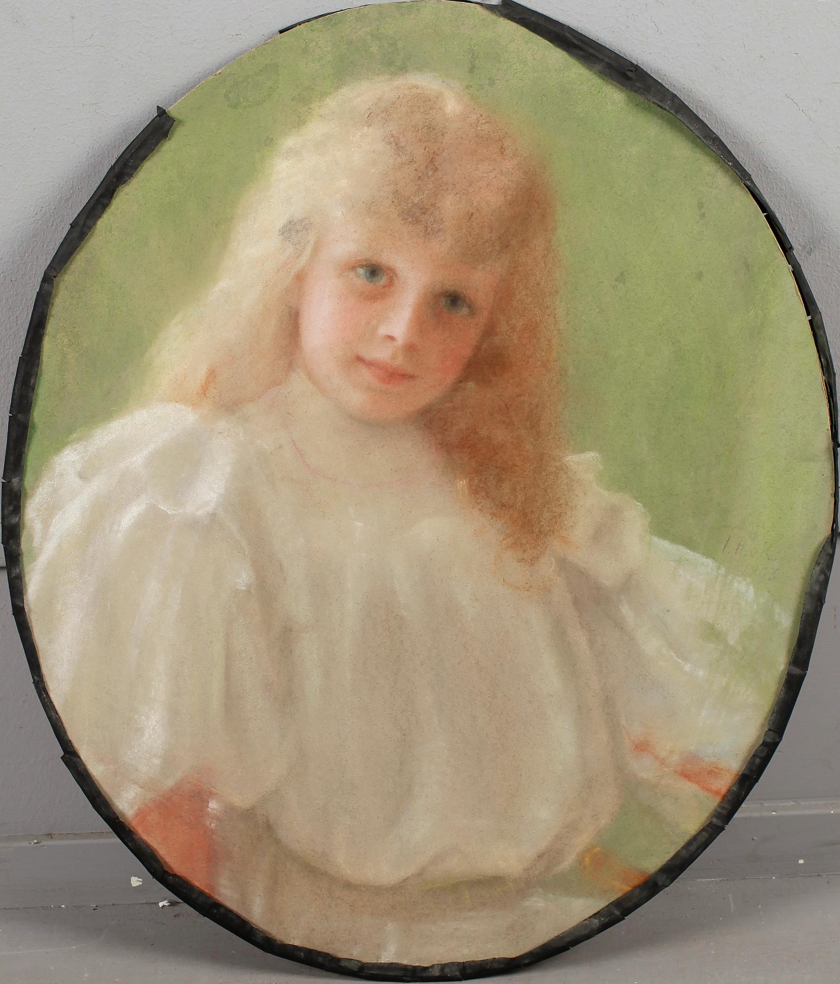 OKÄND KONSTNÄR, pastell, monogramsignerad och daterad 1903.