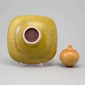 BERNDT FRIBERG, a stoneware vase and bowl from Gustavsberg Studio.