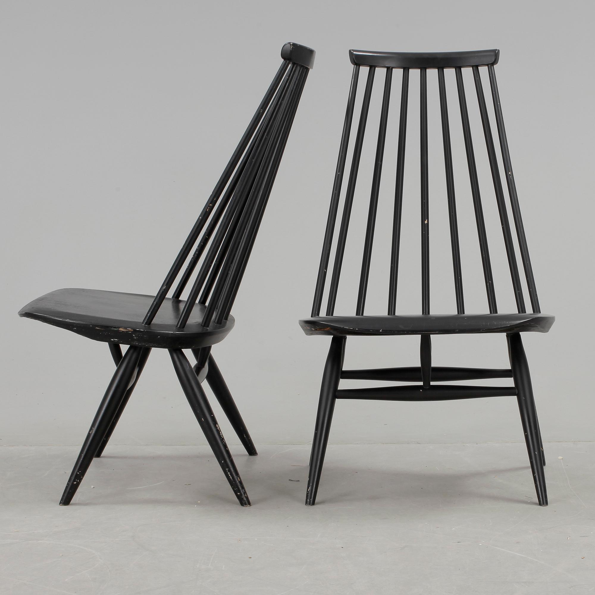 STOLAR, 2 st, "Mademoiselle", Ilmari Tapiovaara, Edsbyverken, 1950-tal.