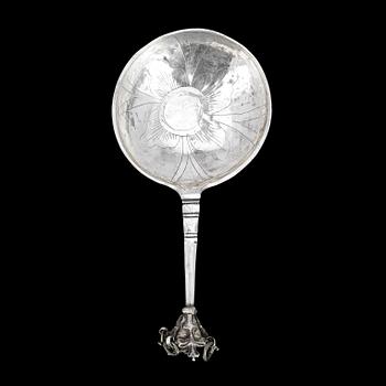 SUPSKED, silver, Samuel Presser, Linköping, 1700-tal. Ca 39 g.