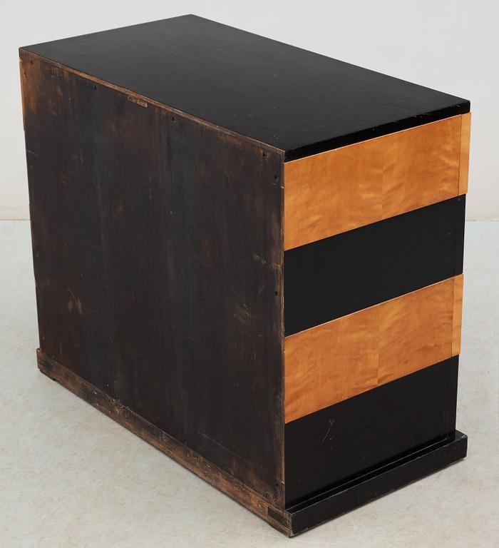 An Axel Einar Hjorth birch chest of drawers, 'Grand', Nordiska Kompaniet, NK, Stockholm 1930.