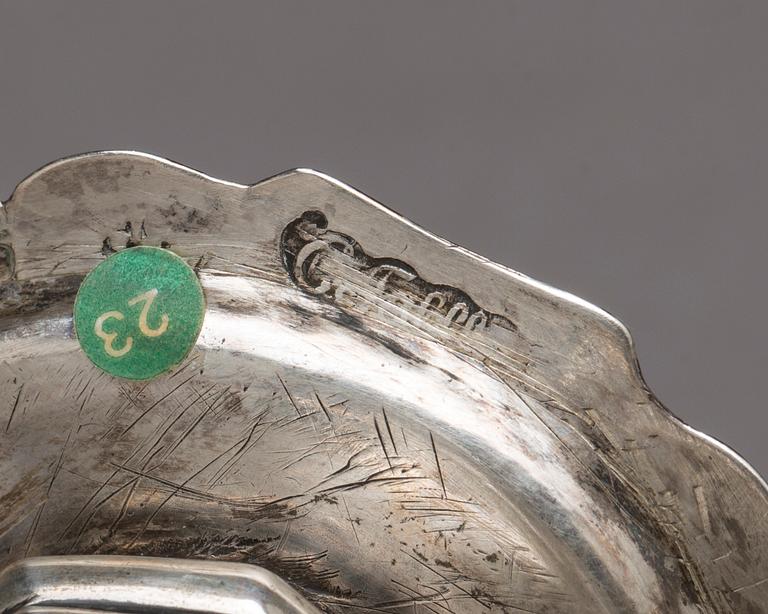 JT RONANDER, Stockholm 1777, Ljusstake, silver, rokoko.