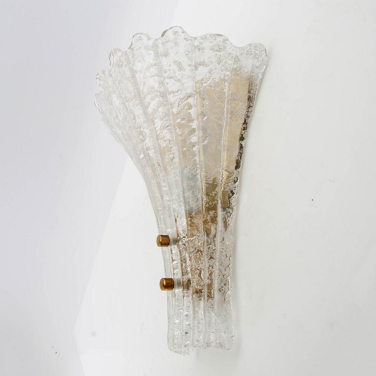 Vägglampa Orrefors 1900-talets andra hälft.