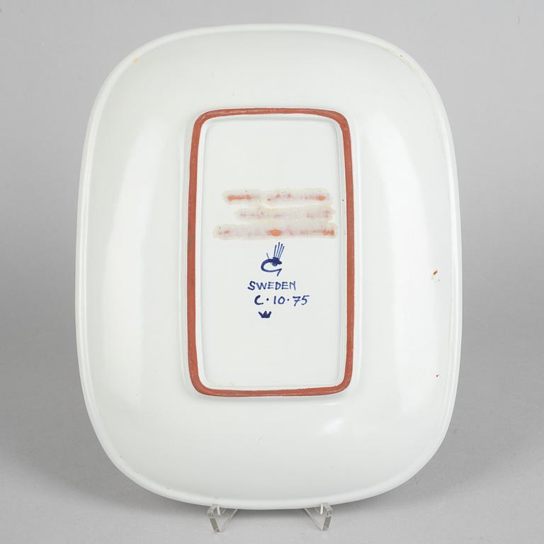 Stig Lindberg, a faience dish, Gustavsbergs studio.