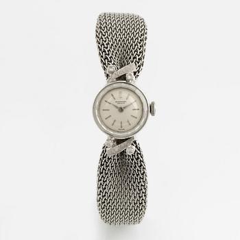 White gold and brilliant cut diamond cocktail watch.