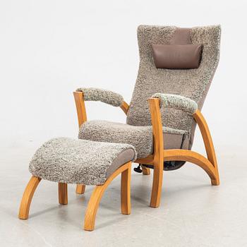 Armchair with footstool, "Focus", Bröderna Andersson, 21st century.
