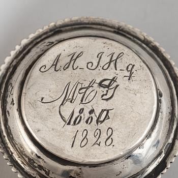 Two early 19th century silver snuff boxes.