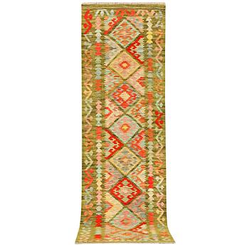Gallerimatta, Kelim, ca. 241 x 68 cm.