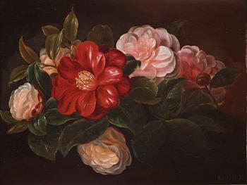 669. Johan Laurentz Jensen, Stilleben med blommor.
