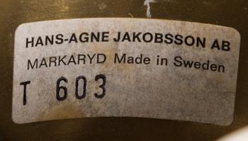 HANS-AGNE JAKOBSSON, taklampa, modell T372/24, Markaryd, 1900-talets senare hälft. Totalhöjd ca 130 cm.