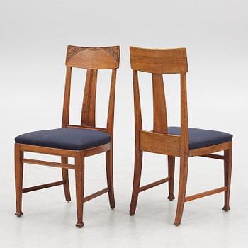 Six Art Nouveau Chairs, early 20th Century.