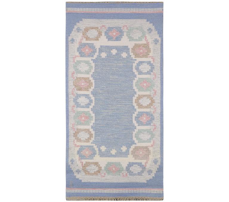 Anna-Johanna Ångström, a flat weave carpet, signed Å, c. 165 x 82 cm.