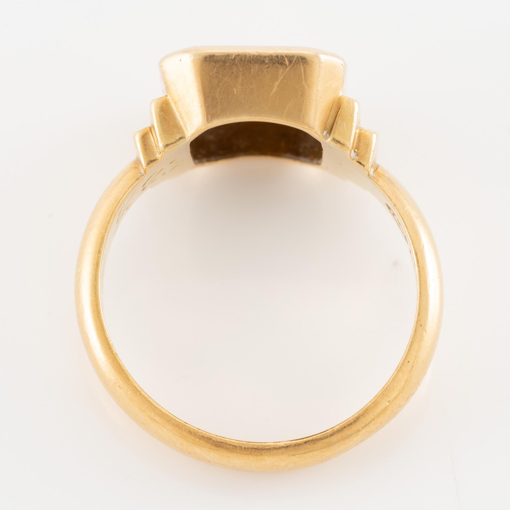 Sigillring 20K guld.