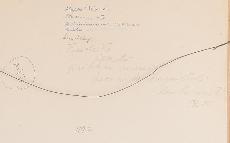 Rafael Wardi, "Maisema".