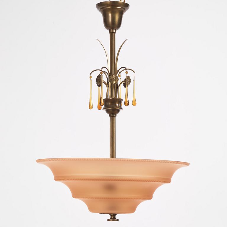 Harald Notini, a ceiling lamp, model "6505", Arvid Böhlmarks Lampfabrik, 1920s-1930s.