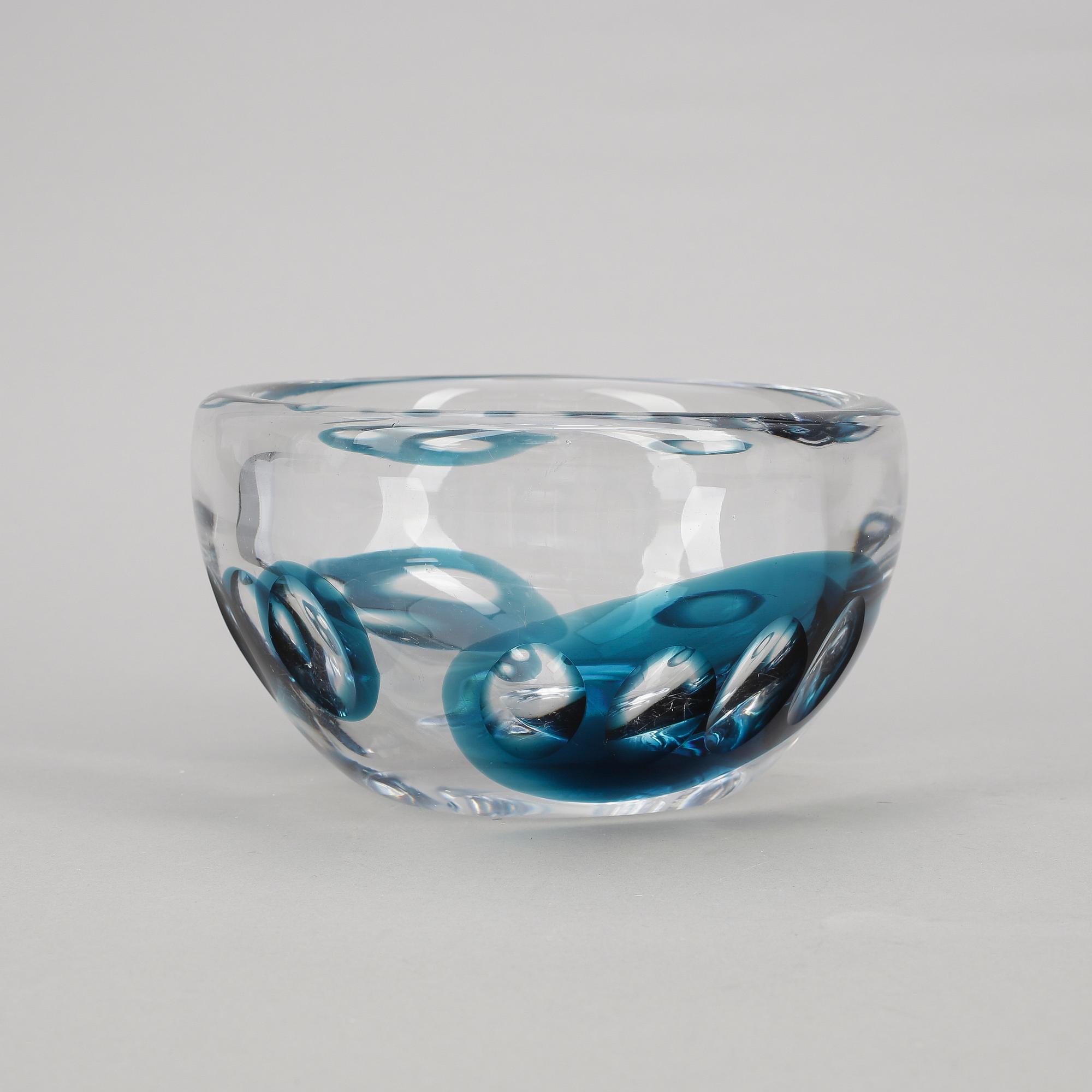 SKÅL, glas, Vicke Lindstrand, Kosta.