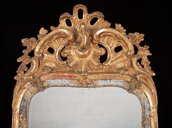 A Swedish Rococo 18th century mirror.