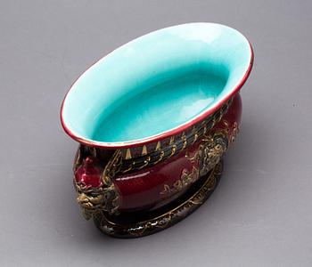 JARDINIERE MAJOLIKA Rörstrand  1800-talets slut.