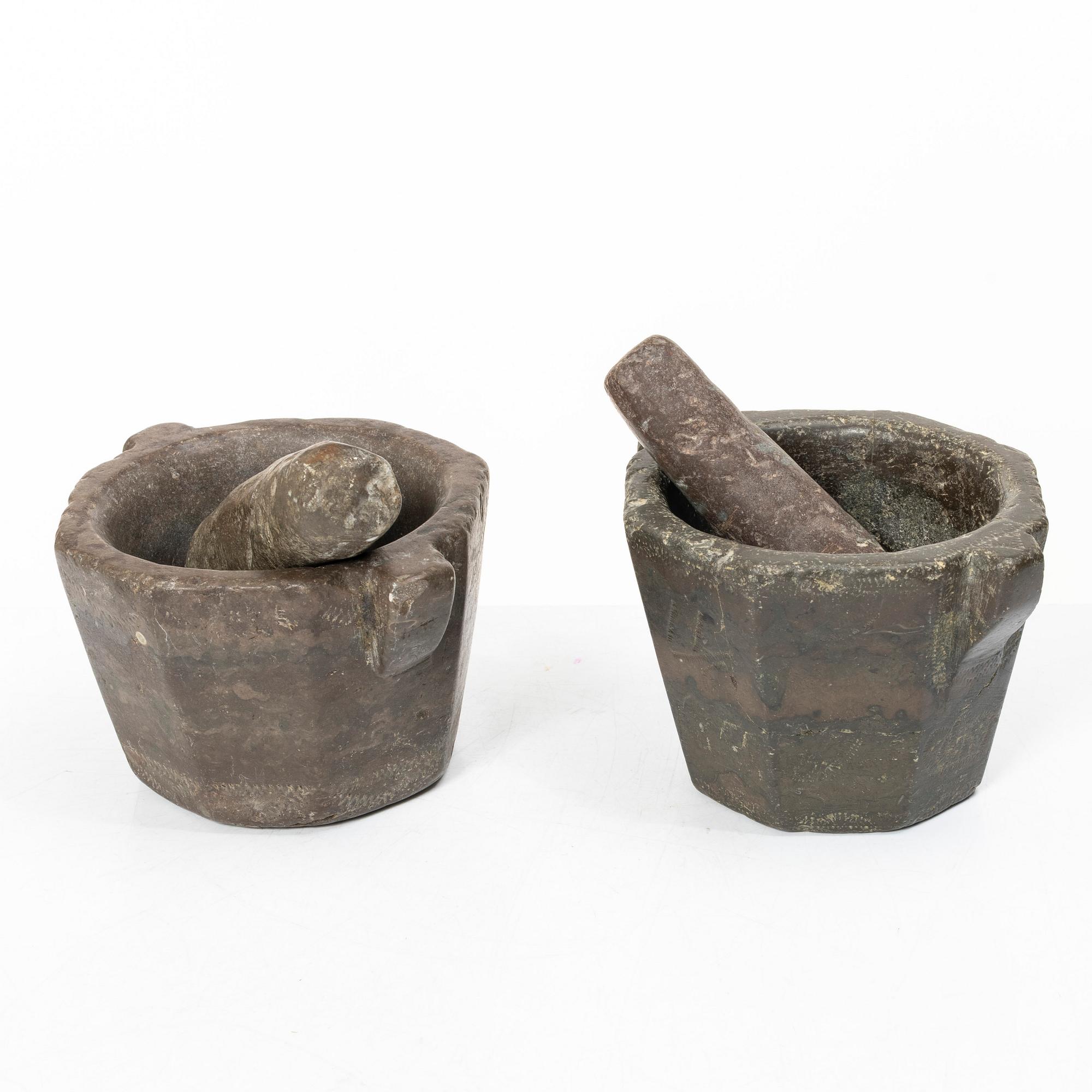 Mortars, 2 pcs, 19th century.