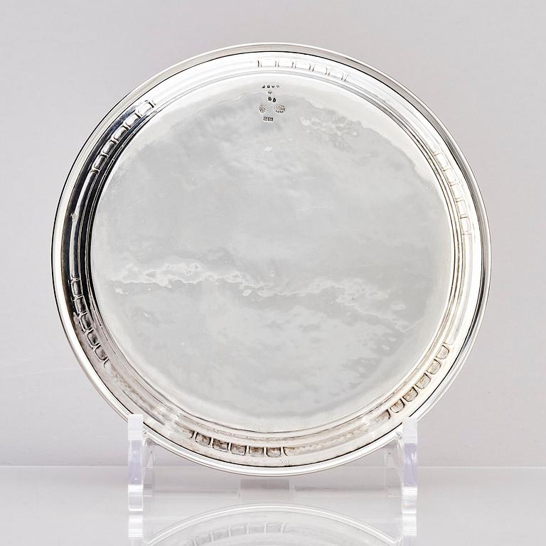 Georg Jensen, a silver coaster, design no 65, Copenhagen 1920.