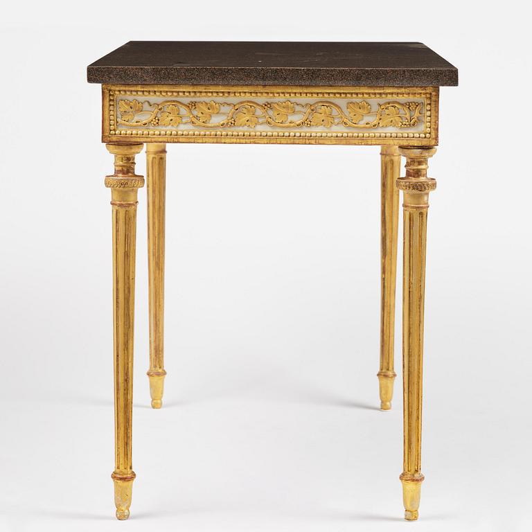 Konsolbord, av Pehr Ljung (1743-1819) bildhuggare i Stockholm, Sengustavianskt.