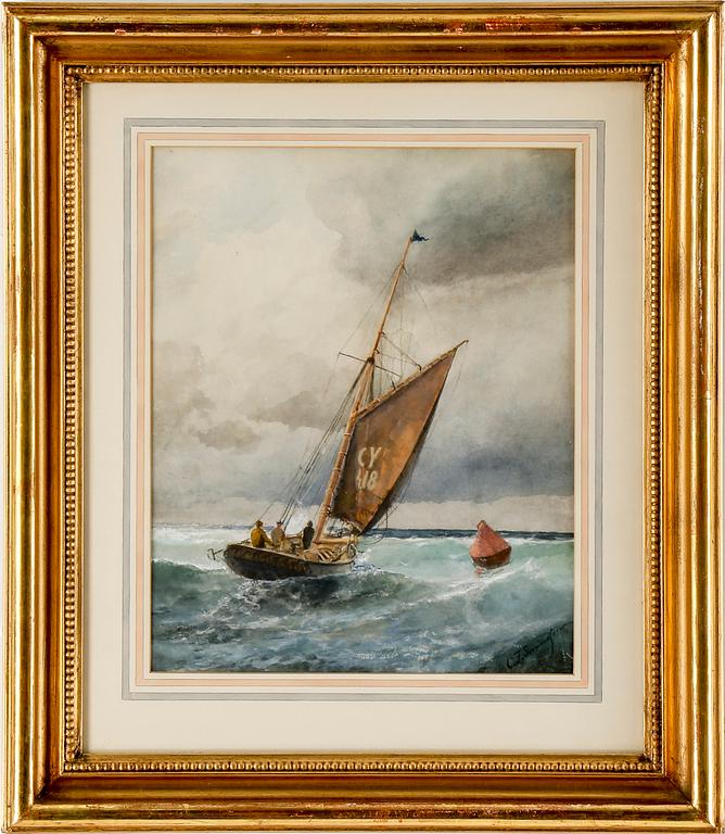 CHRISTIAN FREDRIK SWENSSON, akvarell och täckvitt, signerad.