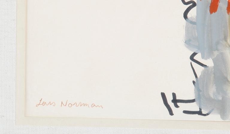 NORRMAN, LARS. Akvarell, sign.