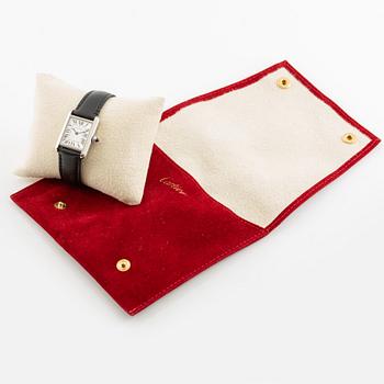 Cartier, Tank Must, "SolarBeat", wristwatch, 29.5 x 22 mm.