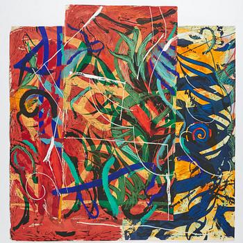 Steven Sorman, mixed media, signed and dated 1988.