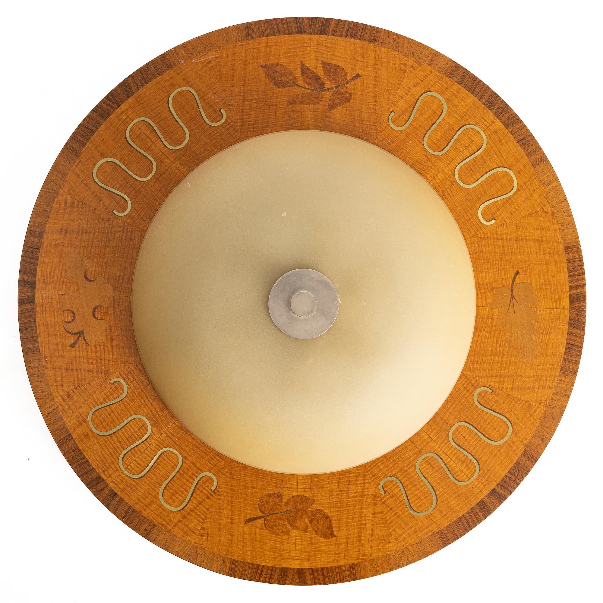 Birger Ekman, a ceiling lamp, Mjölby Intarsia, 1939.