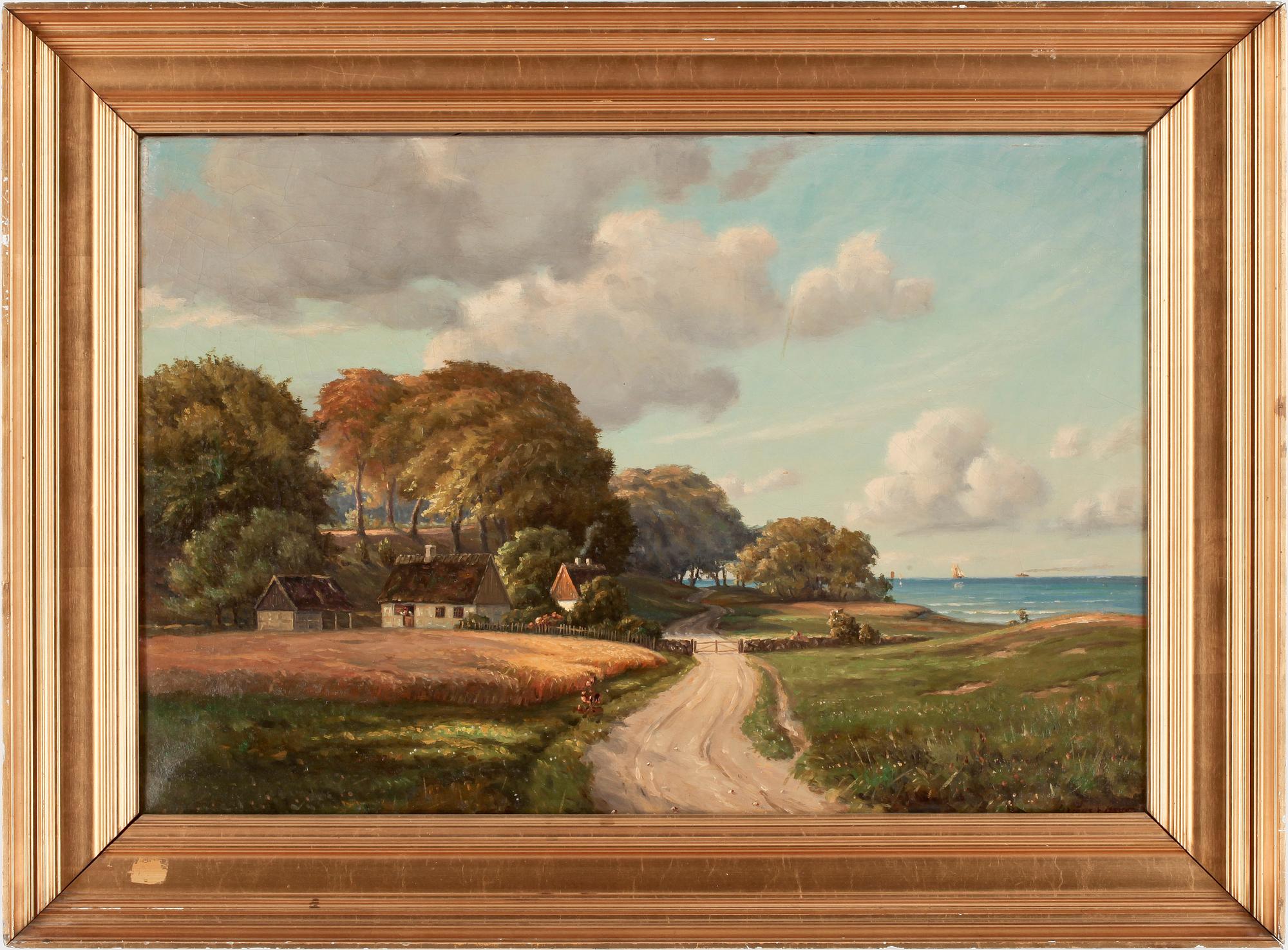 HANS HILSÖE, olja på duk, sign.