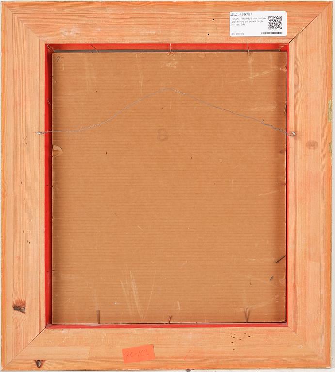 ESAIAS THORÉN, olja på duk uppklistrad på pannå. Sign och dat.