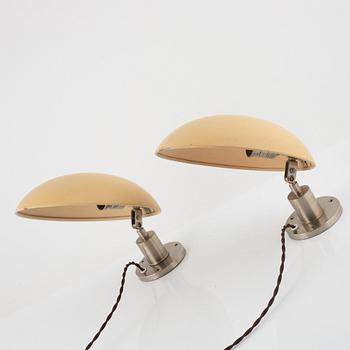 Harald Notini, vägglampor 1 par, modell "8385", Arvid Böhlmakrs Lampfabrik, 1930-tal.