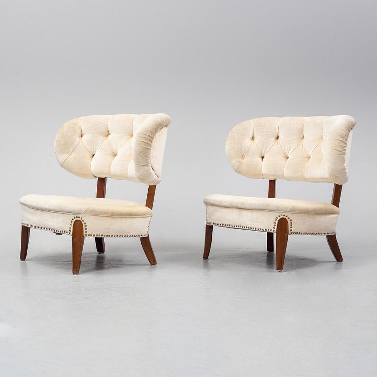 Otto Schulz, a pair of 'Schulz' easy chairs, Jio Möbler, Jönköping, second half of the 20th Century.