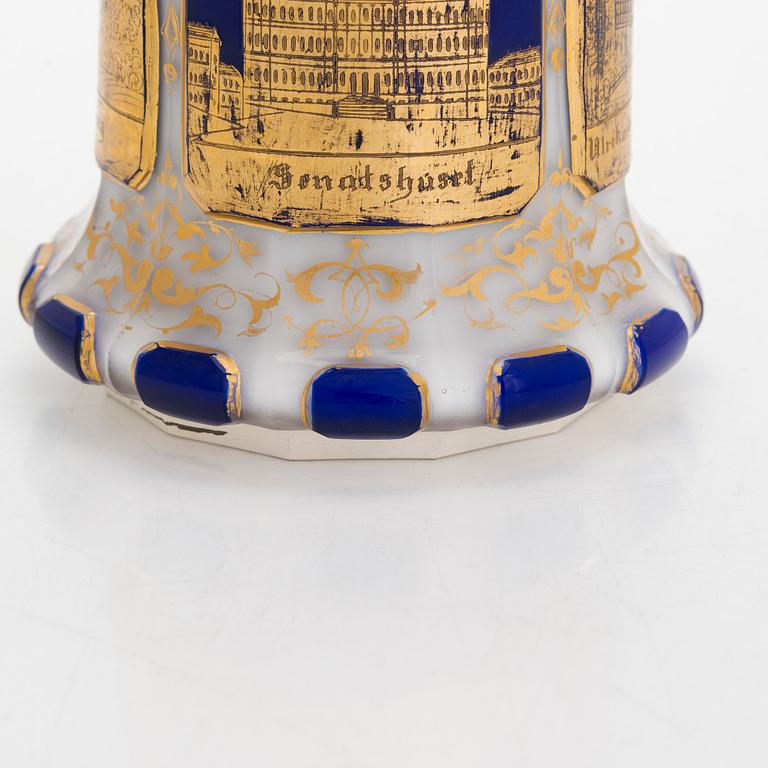 A late 19th century caraffe, probably for Nuutajärvi glassfabrik Finland.