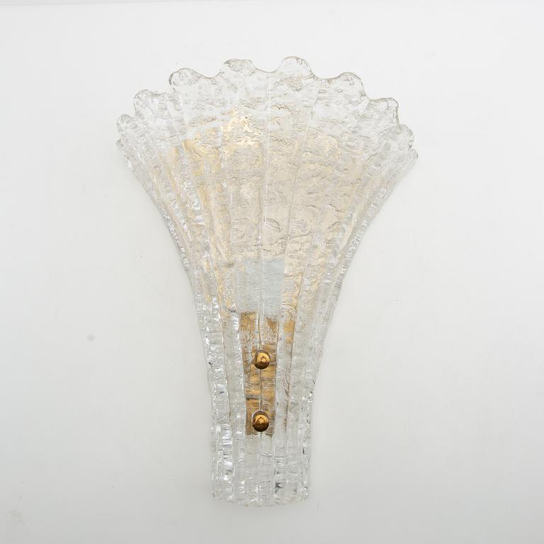 Vägglampa Orrefors 1900-talets andra hälft.