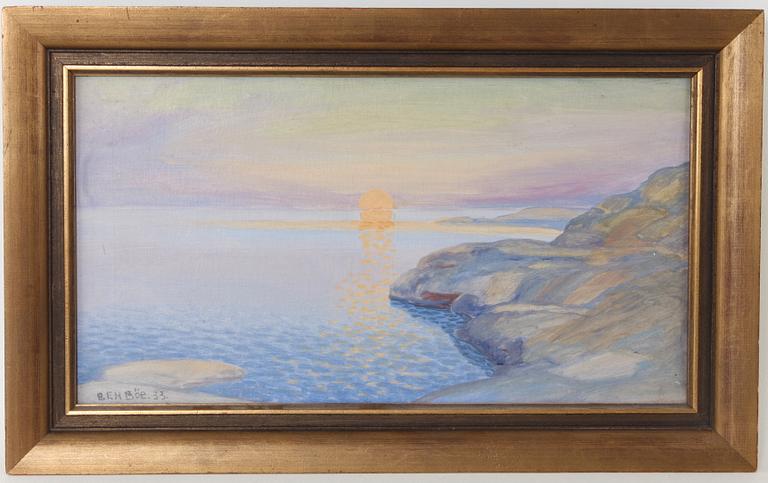 BIRGER HANSSON-BÖE, olja på duk, sign.