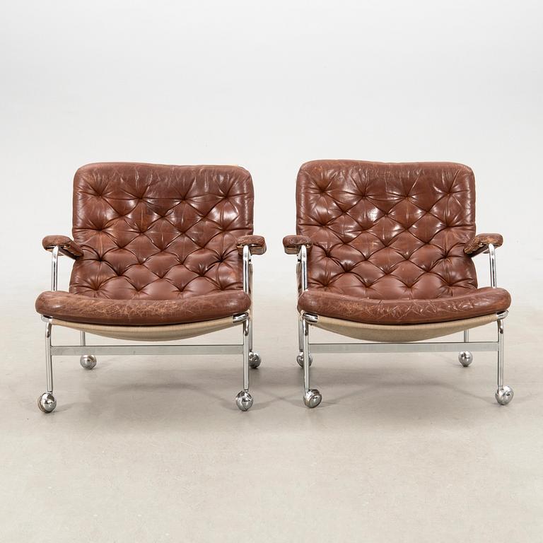 Bruno Mathsson, a pair of "Karin" armchairs, DUX, Sweden.