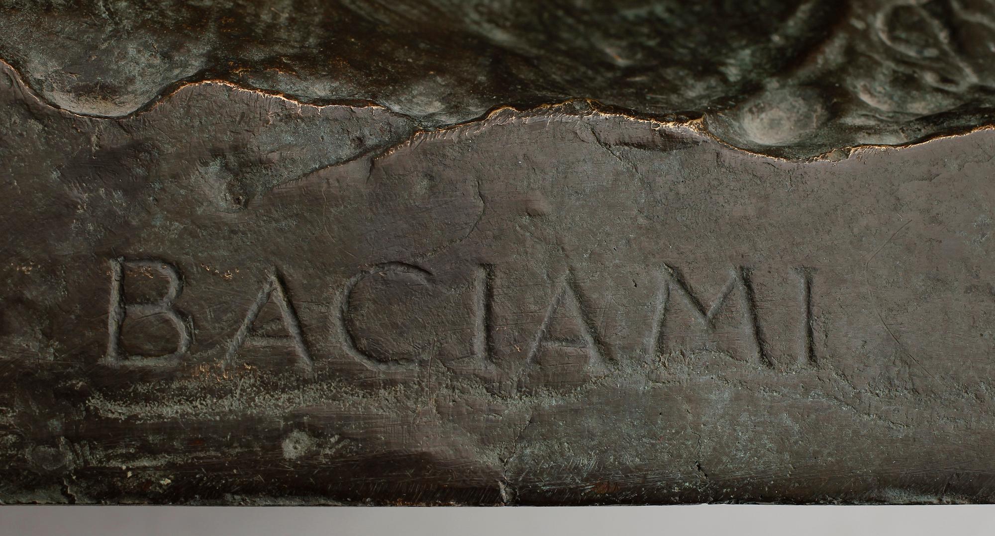 LEONARDO BAZZARO, skulptur, brons, "Baciami", 1800-/1900-tal.