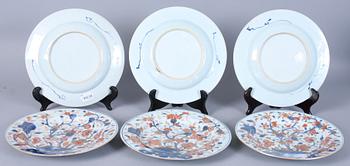 TALLRIKAR, 6 st, porslin, Kina, 1700-tal.