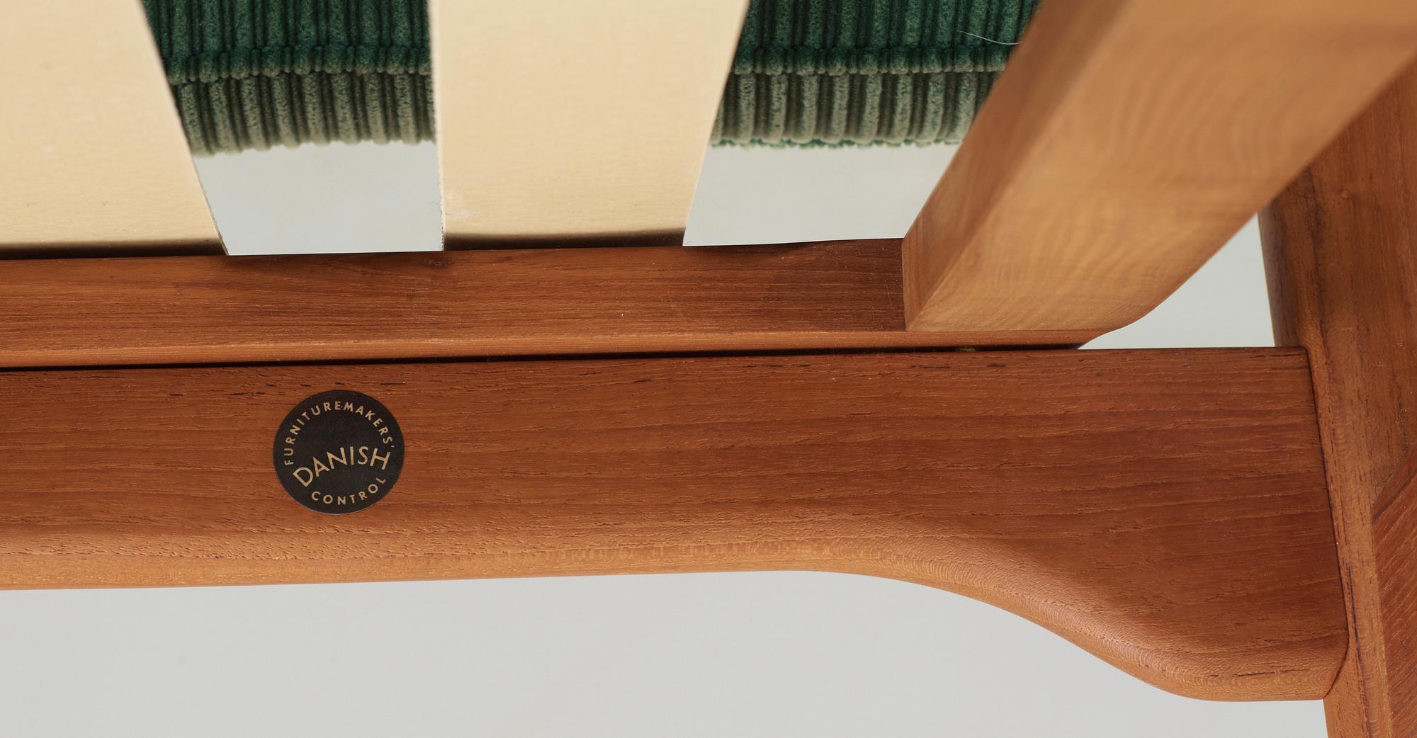 FÅTÖLJER, ett par, etikettmärkt, Danish Furniture Control, Danmark, 1900-talets mitt.