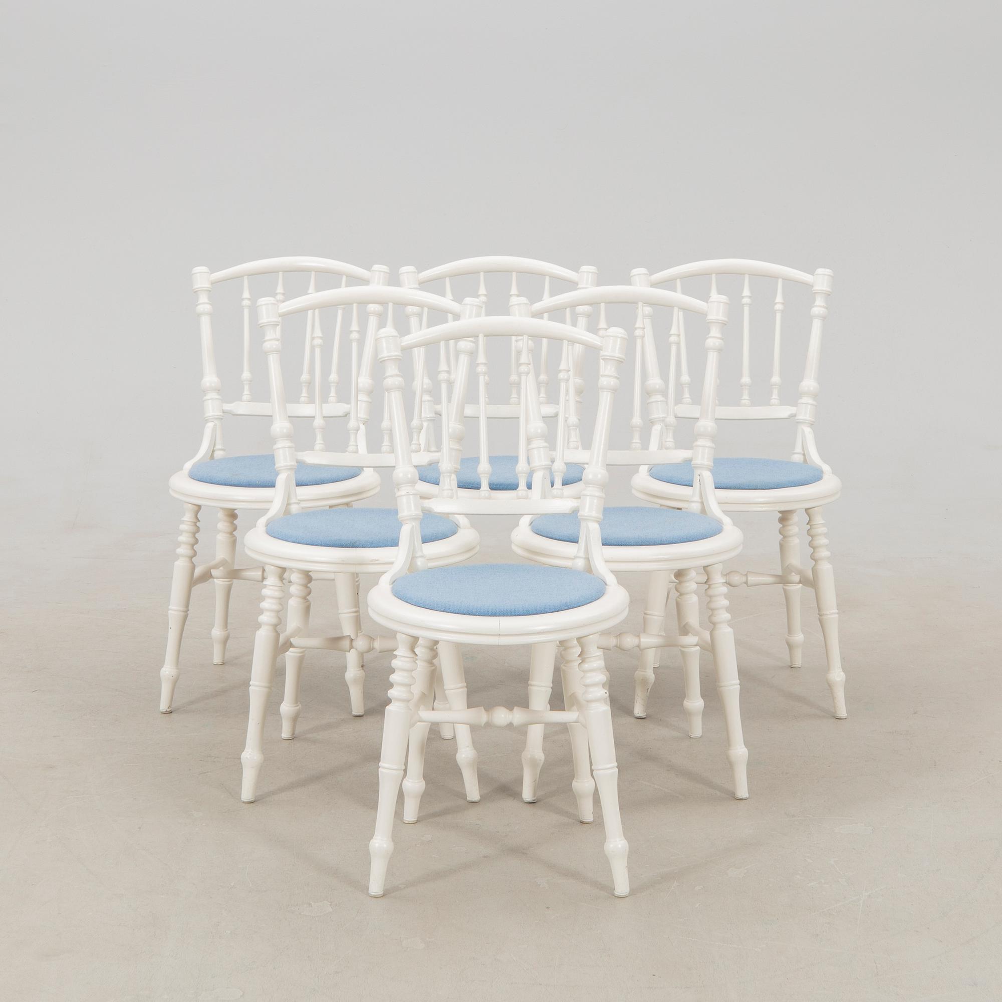 Chairs, 6 pieces, late 19th century/turn of the 20th century.