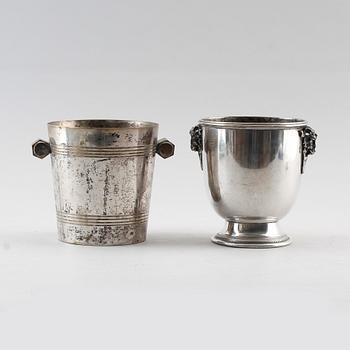 ISHINKAR, 2 st, försilvrad mässing, 1900-talets första hälft.