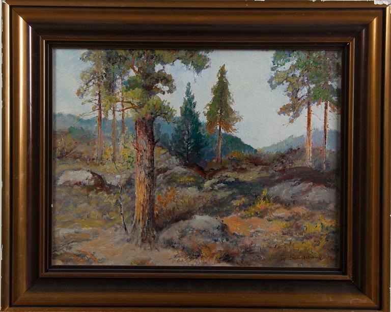 SANDSTRÖM, THERESIA. Olja på duk, sign.