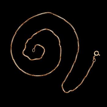 HALSKEDJA, 18 k guld. Vikt ca 7,5 g.